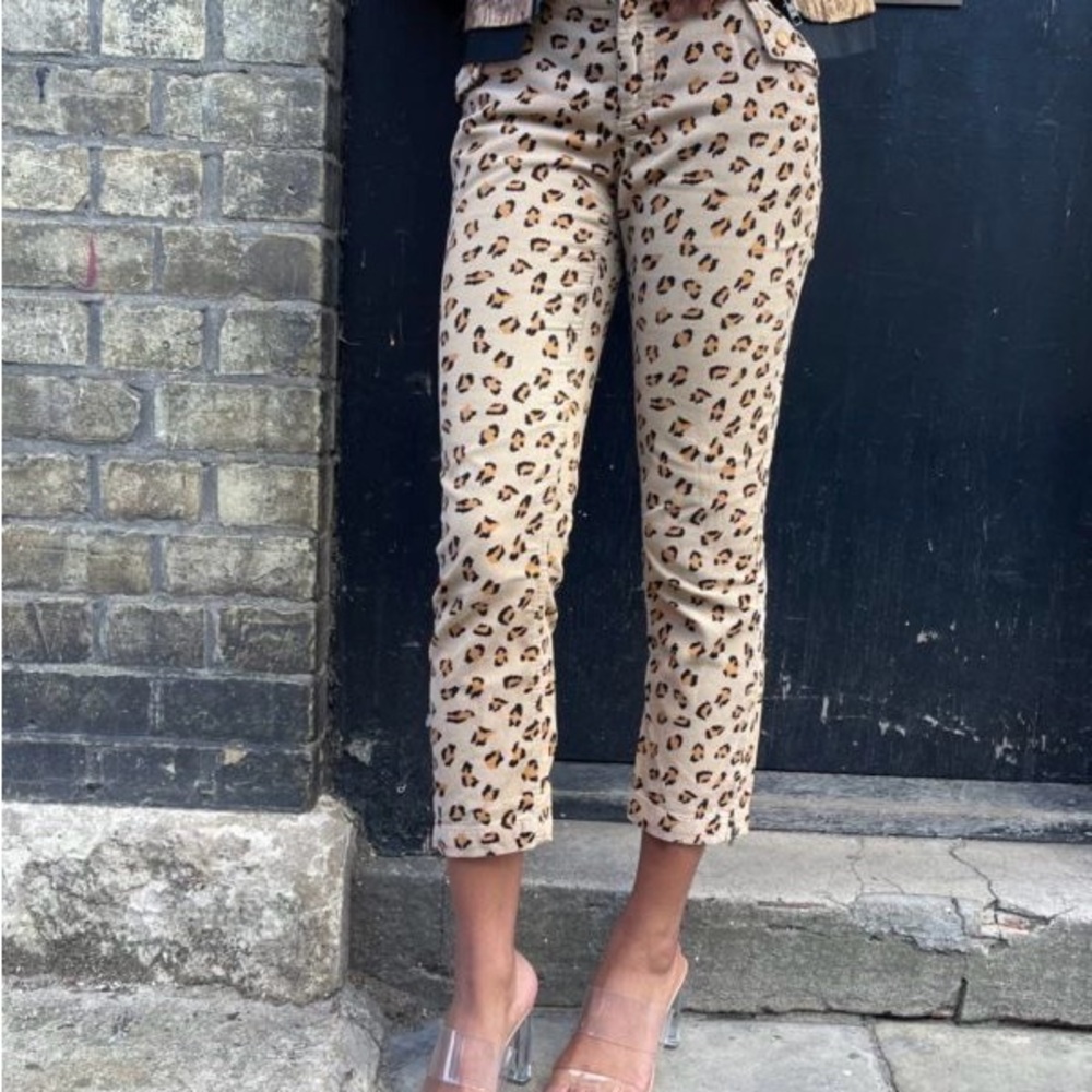 Marc Jacobs Cheetah Corduroy Leopard Print Pants Size 8